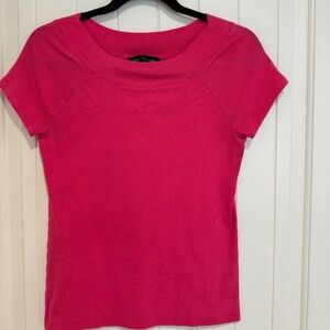 Jones New York Pink Boat-Neck T-Shirt